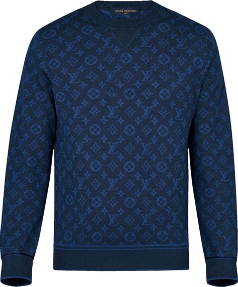 louis vuitton blue sweatshirt|louis vuitton monogram sweater.